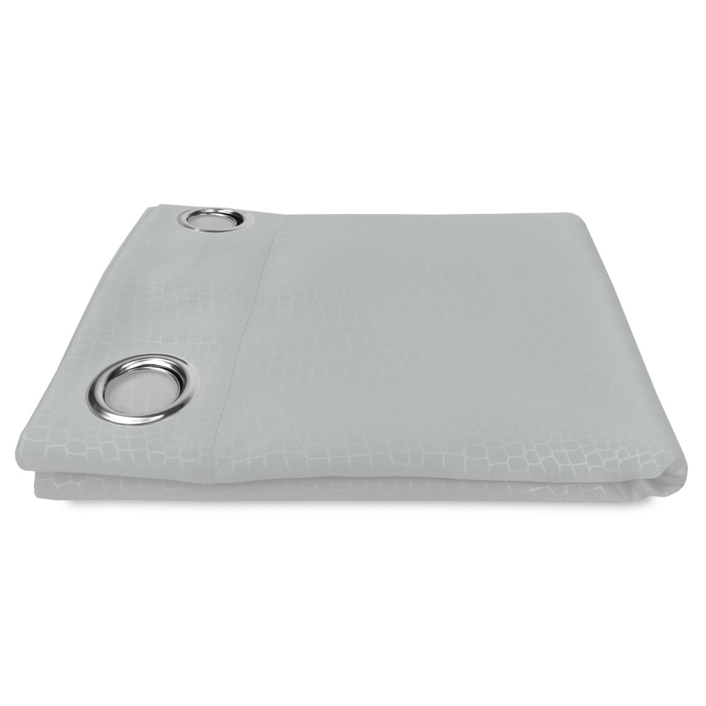 WUNDERBARER VORHANG in Unifarbe GREY CM. 140X280 BLACK OUT verpackt