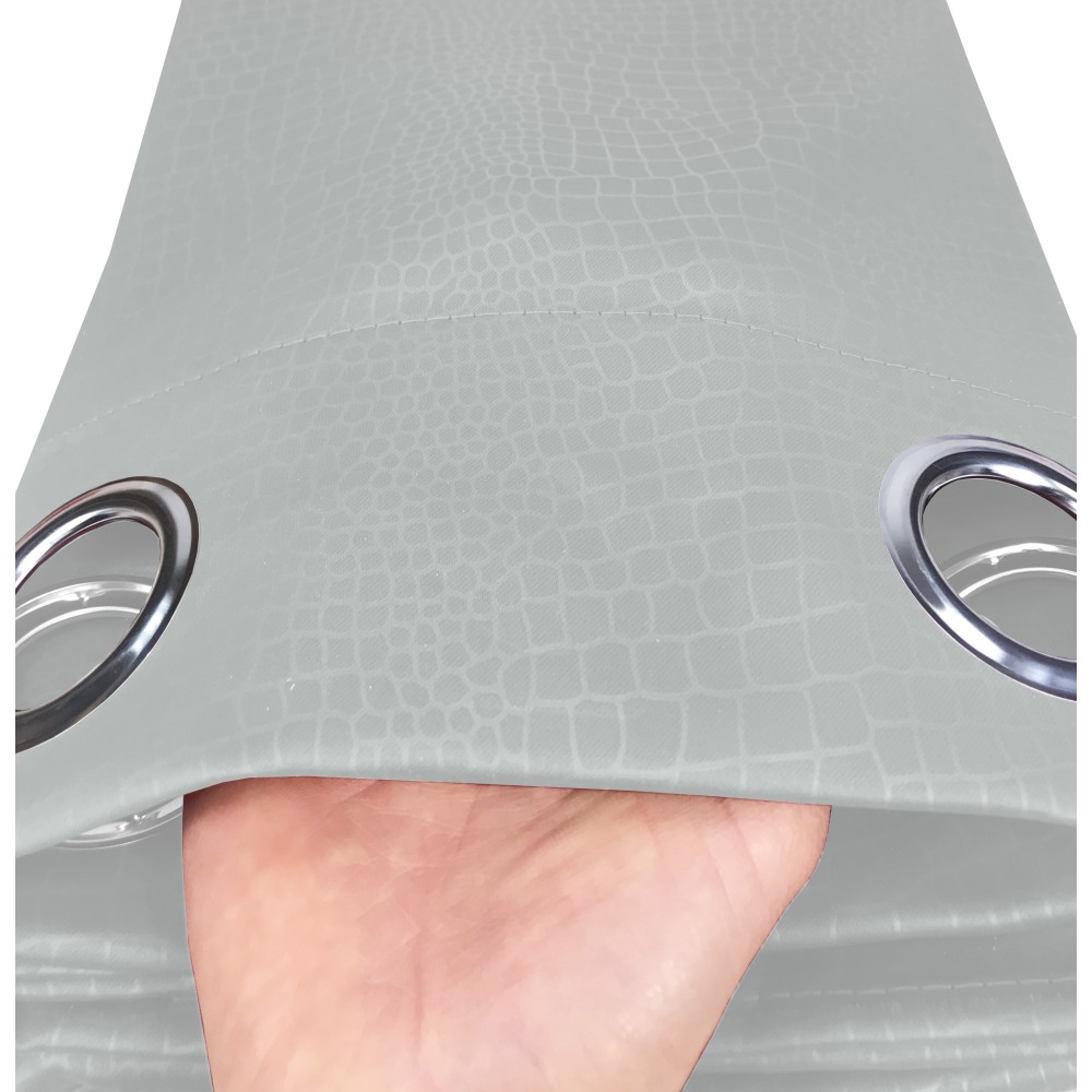 WUNDERBARER VORHANG in Unifarbe GREY CM. 140X280 BLACK OUT verpackt