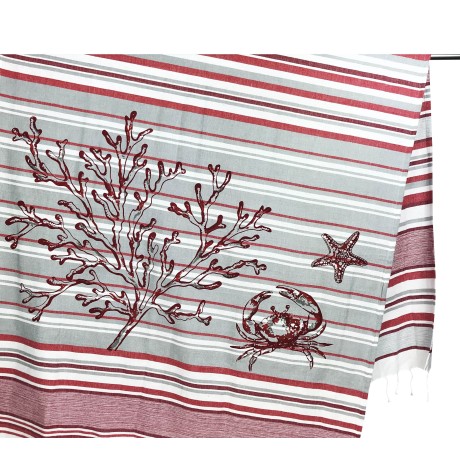 tissu de mer de fouta dans le coton pur 2