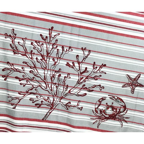 TOALLA DE PLAYA FOUTA CANGREJO Rojo talla GRANDE con mochila Playa KEEP CALM CM.100X200