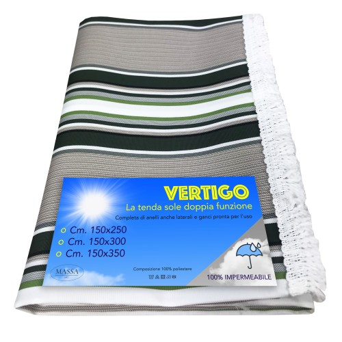 TENDA SOLE VERTIGO da esterno GIARDINO balcone RIGHINO VERDE impermeabile e idrorepellente