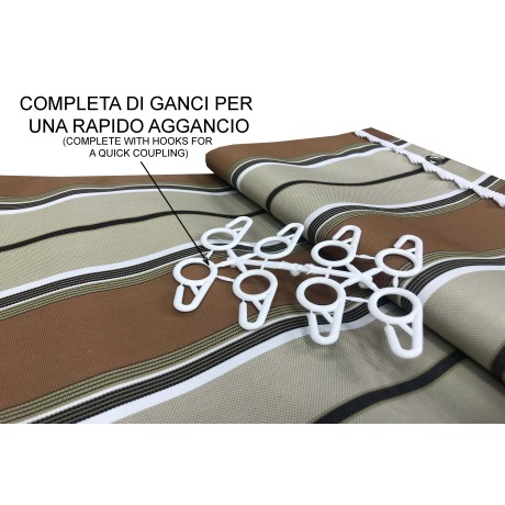 TENDA SOLE VERTIGO da esterno GIARDINO balcone RIGHINO MARRONE impermeabile e idrorepellente 2