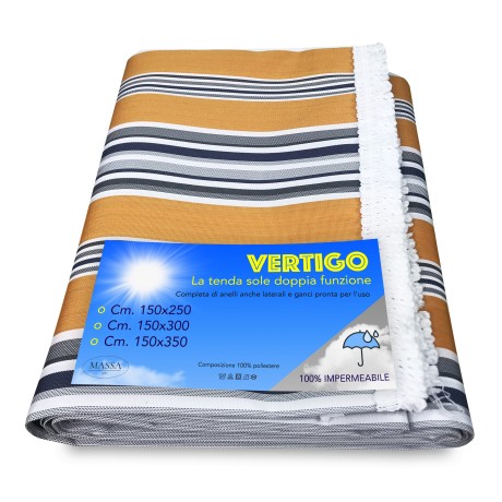 VERTIGO OUTDOOR AWNING GARDEN BALCONY RIGHINO YELLOW WATERPROOF AND WATER REPELLENT