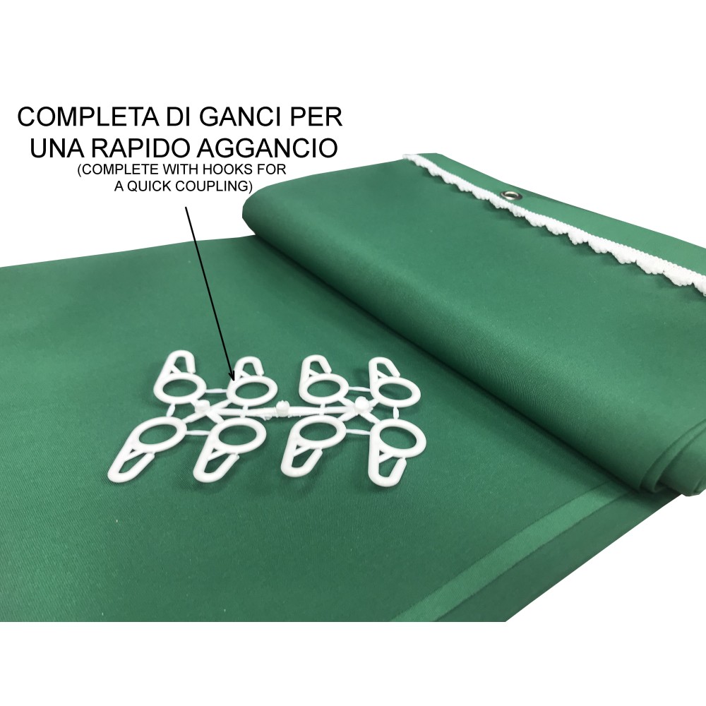 VERTIGO OUTDOOR AWNING GARDEN BALCONY GREEN PLAIN WATERPROOF AND WATER REPELLENT