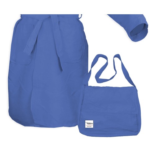 PODDY TECHNICAL BATHROBE IN MICROFIBER LIGHT BLUE