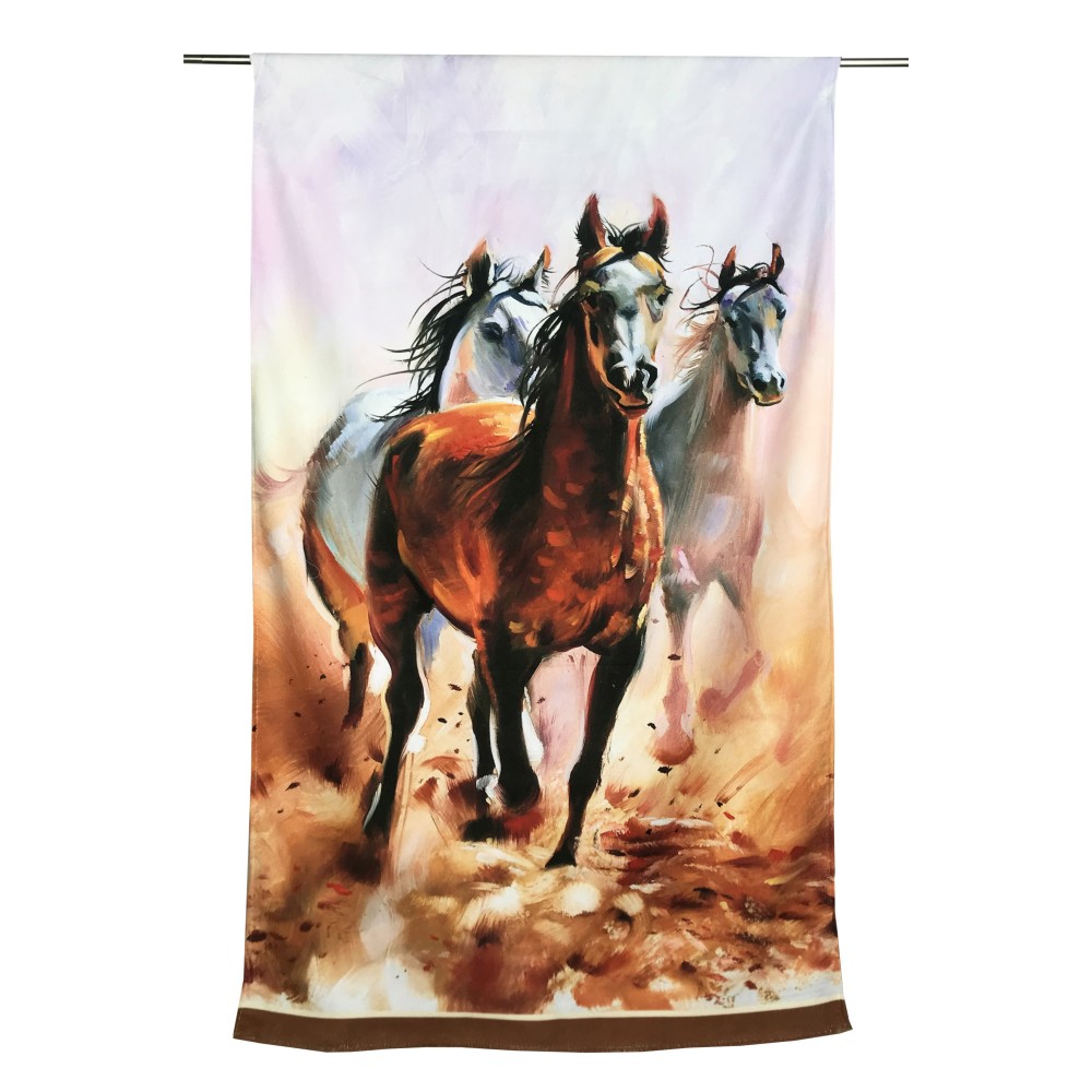 TELO MARE in spugna CAVALLI PAINTING misura grande cm. 90 X 170