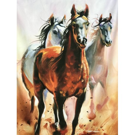 CAVALLI PAINTING terry beach towel large cm. 90 X 170 2
