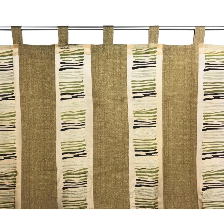 CURTAIN SUPREME STRIPED AND EMBROIDERED CM. 140X280 PACKAGED 2