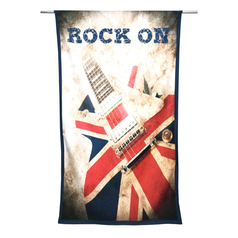 SERVIETTE de plage éponge ROCK SUR de grande taille cm. 90 X 170 guitare électrique