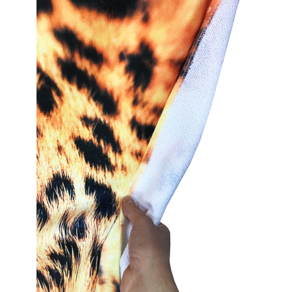 Toalla de rizo LEOPARDO tamaño grande cm. 90 x 170