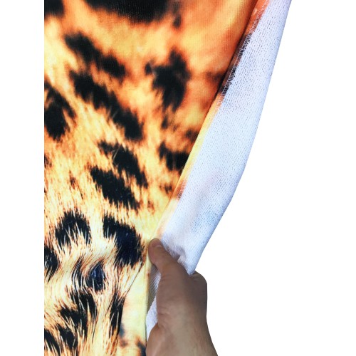 Toalla de rizo LEOPARDO tamaño grande cm. 90 x 170