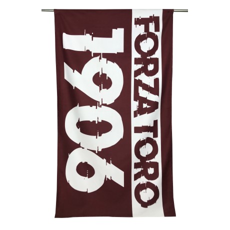 TERRY TOWEL WRITTEN TAURUS 1906 large size cm. 90 X 170 and postcard TURIN HAS BEEN and will remain GRANATA