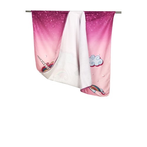 STRANDTUCH aus Frottee UNICORN Pink Größe groß cm. 90 X 170 CM
