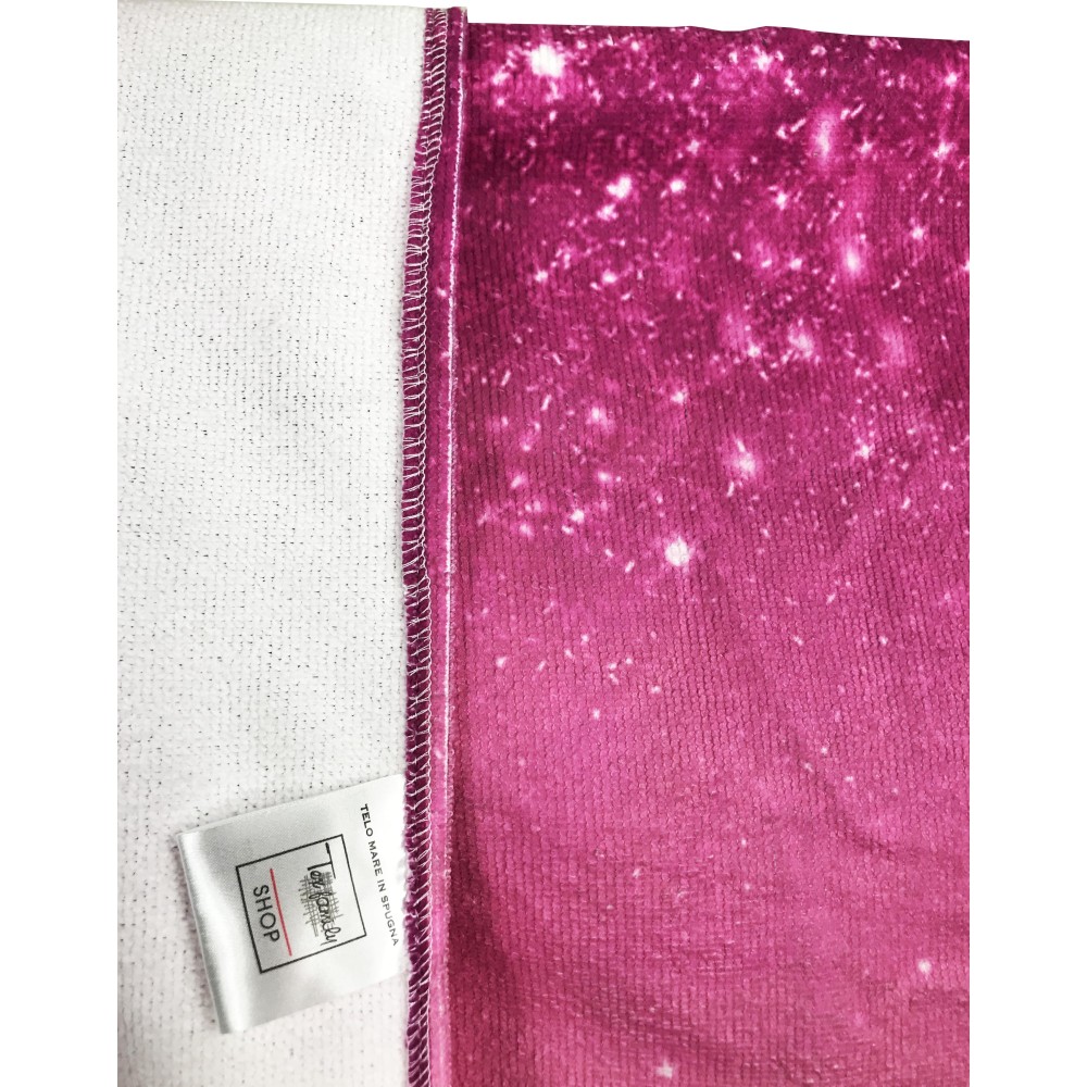 BEACH TOWEL in terry UNICORN Pink size large cm. 90 X 170
