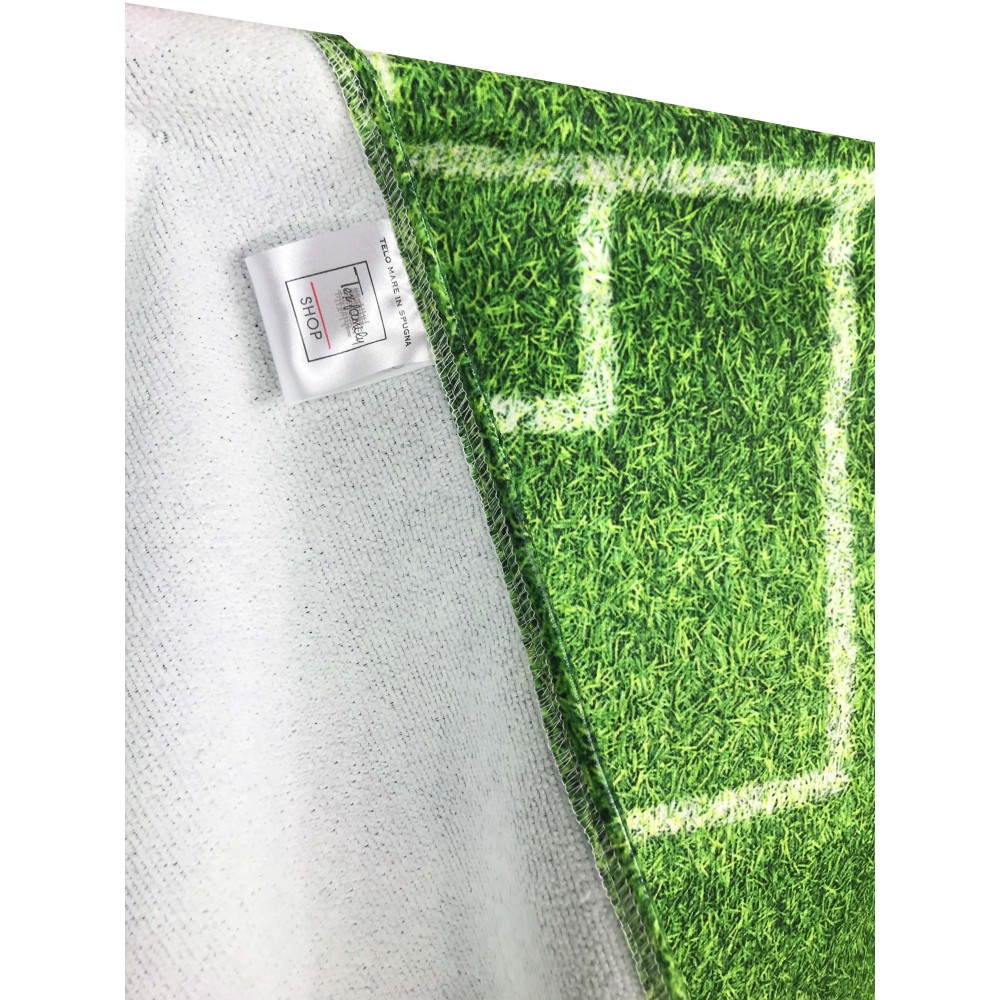 FROTTEE STRANDTUCH FUSSBALLFELD groß Größe cm. 90 X 170 CM