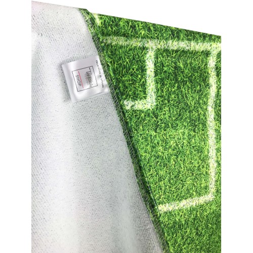 FROTTEE STRANDTUCH FUSSBALLFELD groß Größe cm. 90 X 170 CM