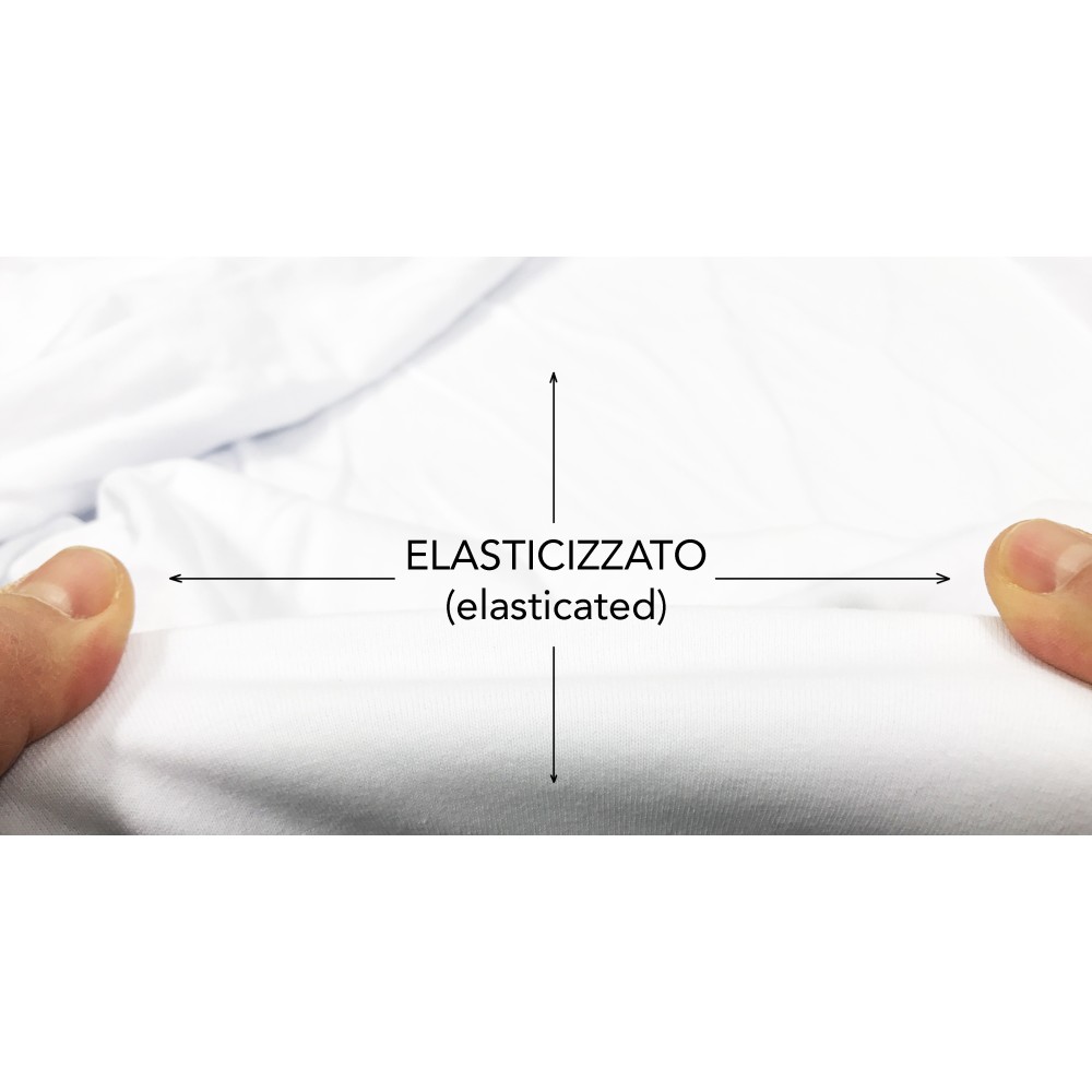 COPRIMATERASSO PROTECK con cerniera Zip IN JERSEY di puro cotone elasticizzato