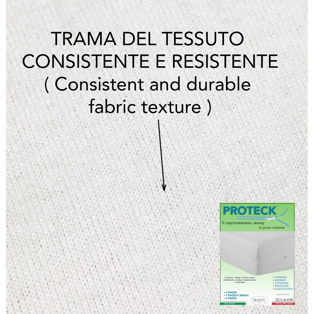 PROTECK MATTRESS COVER with zipper Zip IN JERSEY of pure stretch cotton