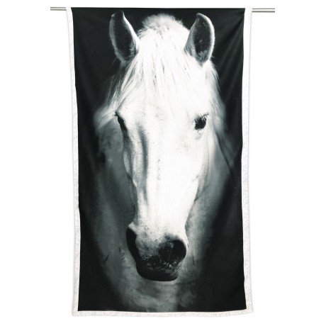 TOALLA DE PLAYA RIZO CABALLO BLANCO talla grande cm. 90 x 170