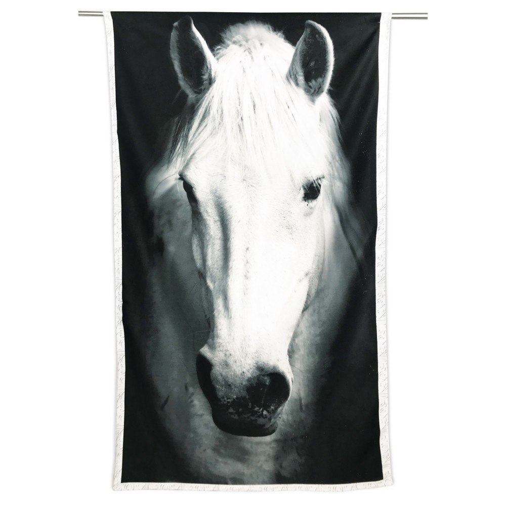 TOALLA DE PLAYA RIZO CABALLO BLANCO talla grande cm. 90 x 170