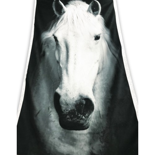 Serviette de plage éponge Cheval blanc grande taille cm. 90 X 170
