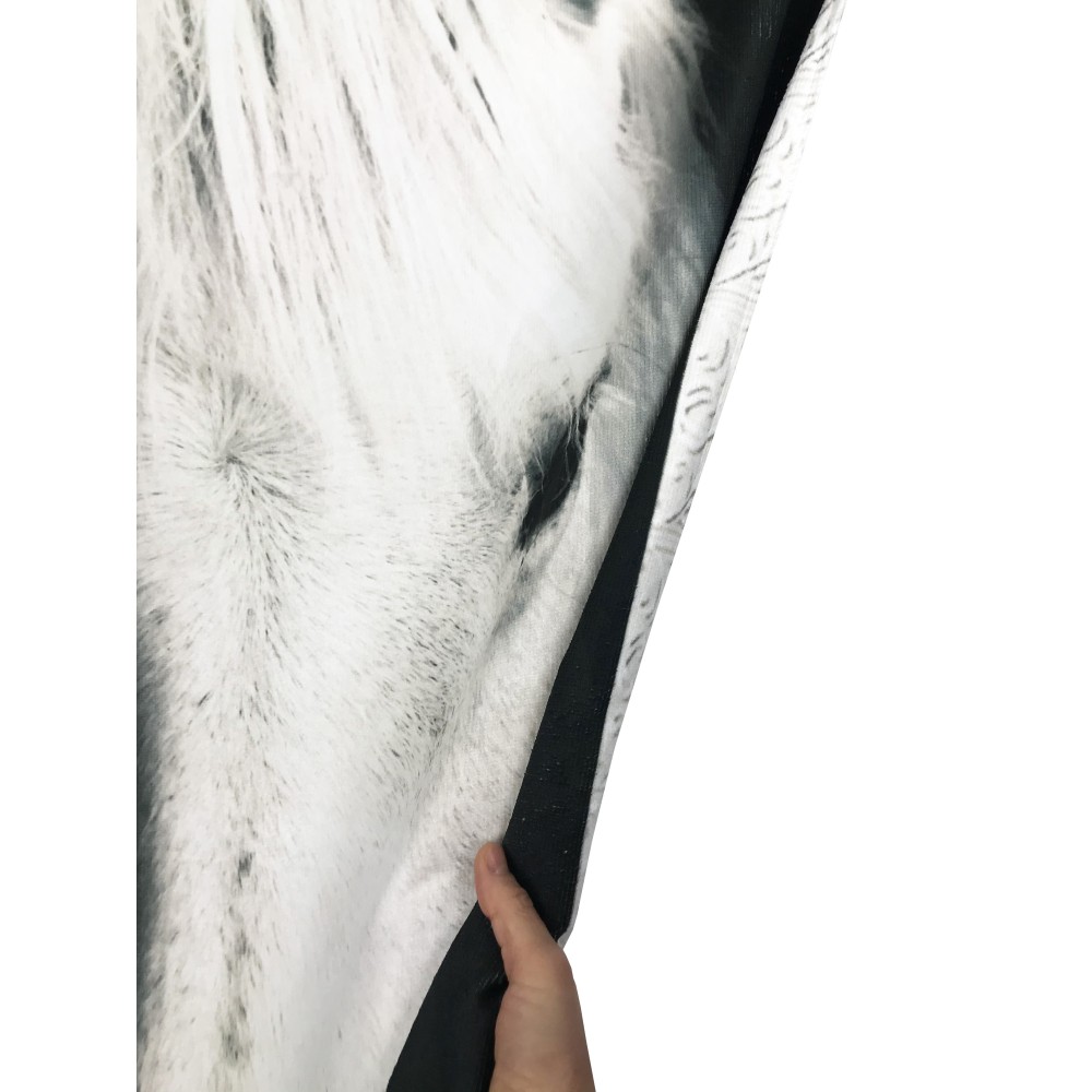 TERRY BEACH TOWEL WHITE HORSE size large cm. 90 X 170