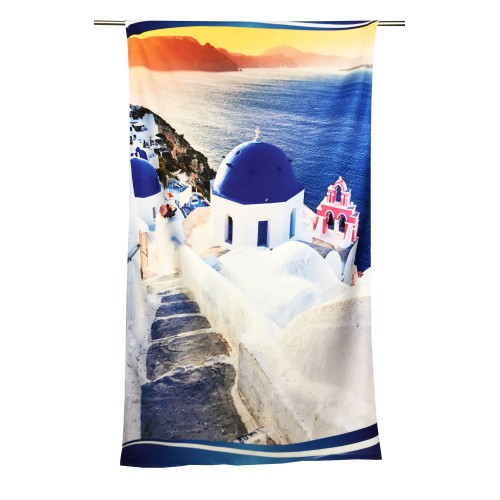 TOALLA DE PLAYA en rizo GRECIA Santorini Talla grande cm. 90 x 170