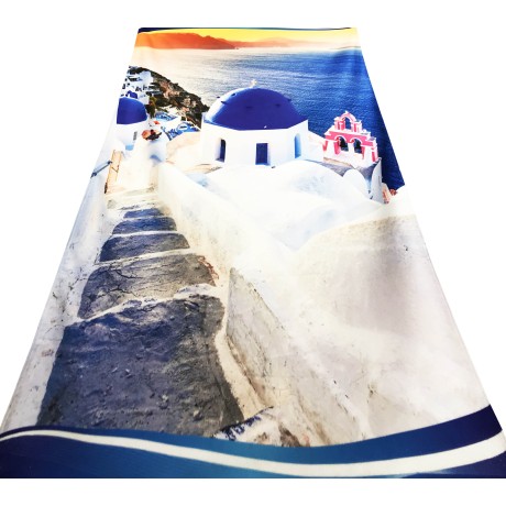 TELO MARE in spugna GRECIA Santorini Misura grande cm. 90 X 170 2