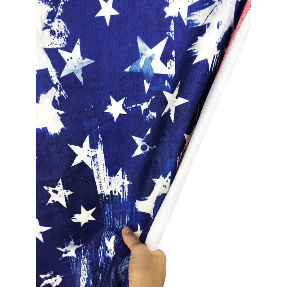 Serviette de plage éponge drapeau américain taille grand cm. 90 x 170