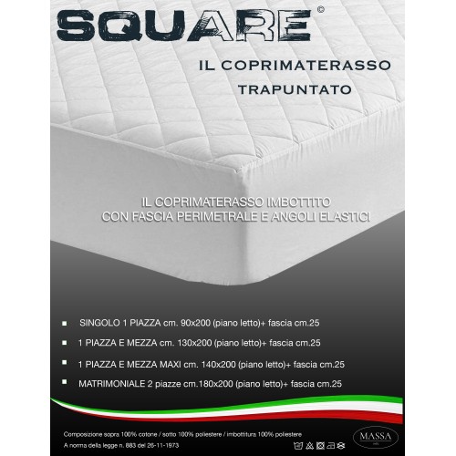 Quilted crossbar in hypoallergenic cotton and polyester