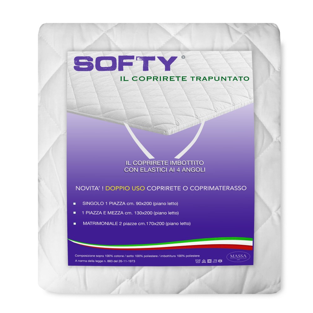 Couvre-matelas en coton matelassé et rembourré de polyester non-allergène