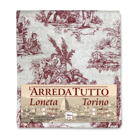 Bezug für die Einrichtung GRAN SCARF TAGESDECKE Bezug für Sofa Stoff LONETA Toiles de Jouy