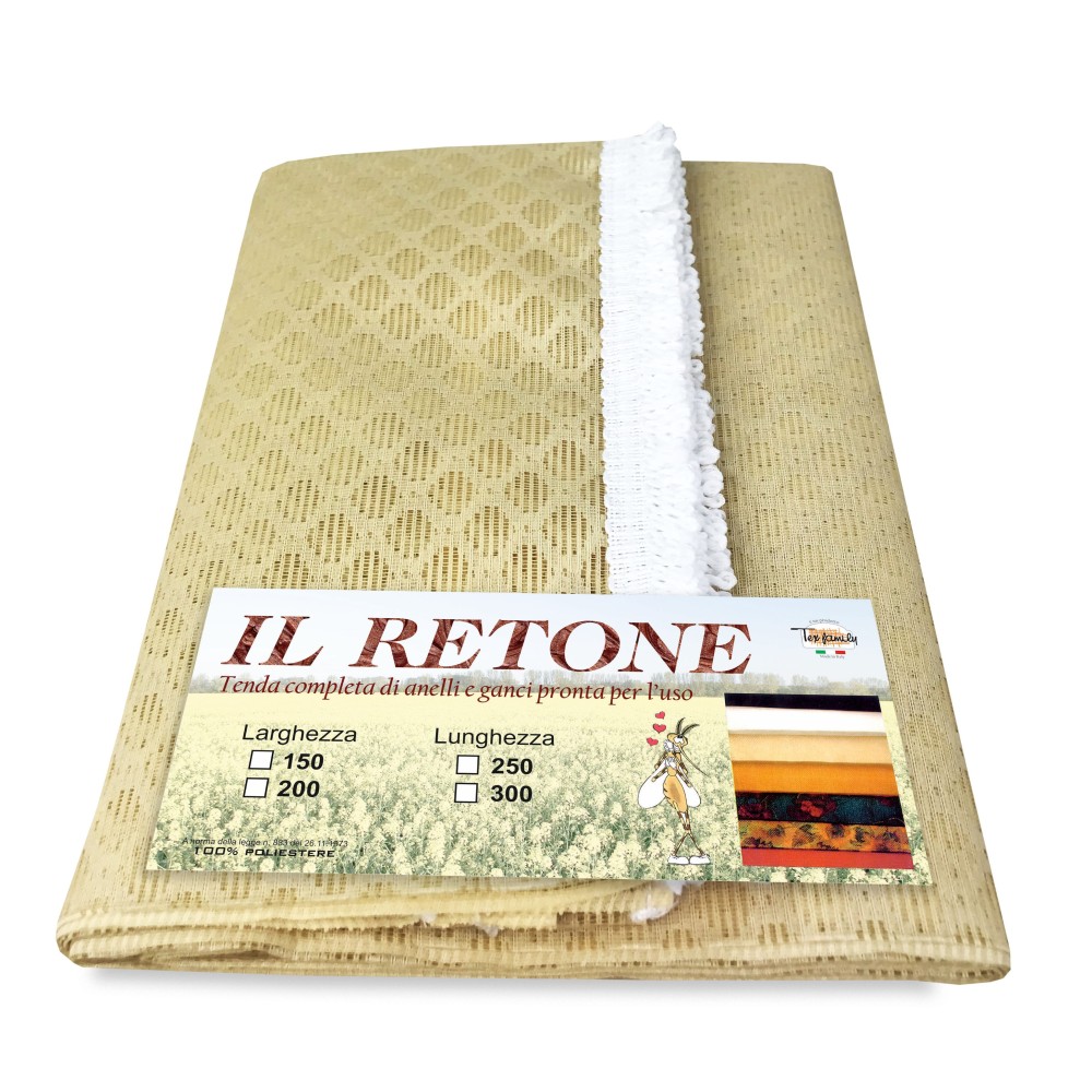 MOSQUITERA DE EXTERIOR CORTINA JARDÍN BALCÓN rombo liso BEIGE cm.150X250 calidad extra