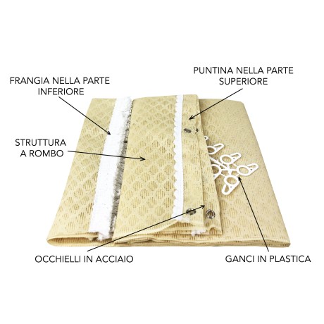 TENDA rete ZANZARIERA da esterno GIARDINO BALCONE rombo unito BEIGE cm.150X250 qualità extra 2