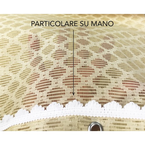 OUTDOOR Moskitonetz VORHANG GARTEN BALKON Raute uni BEIGE cm.150X250 extra Qualität
