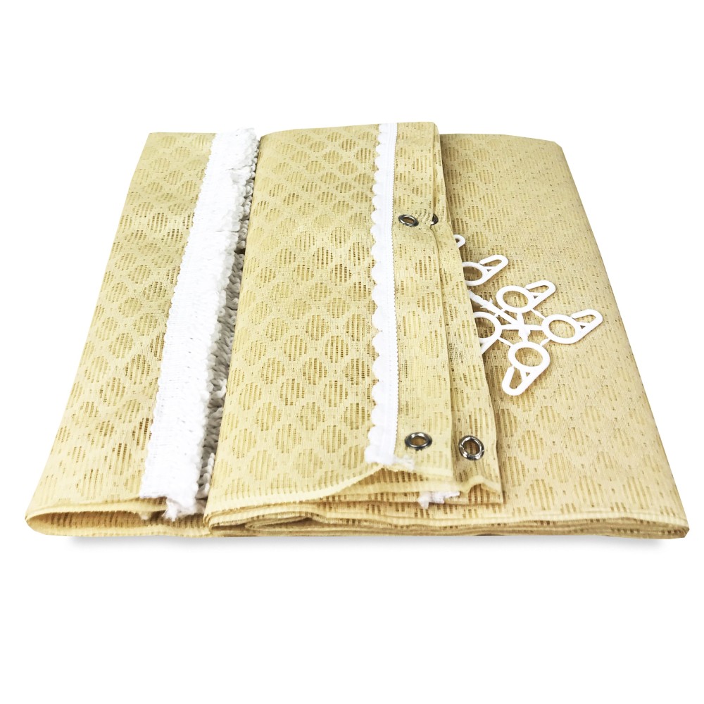 MOSQUITERA DE EXTERIOR CORTINA JARDÍN BALCÓN rombo liso BEIGE cm.150X250 calidad extra