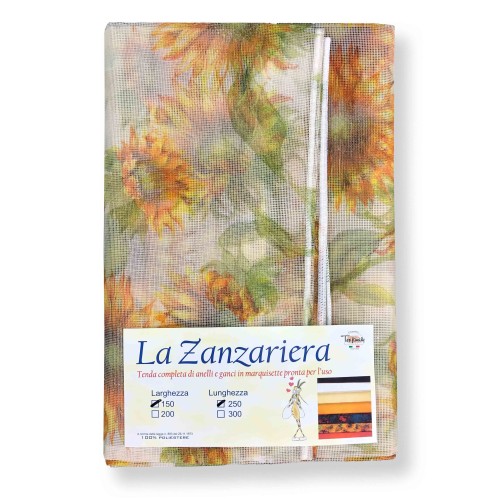 Tenda a rete zanzariera stampata con girasoli di qualità extra