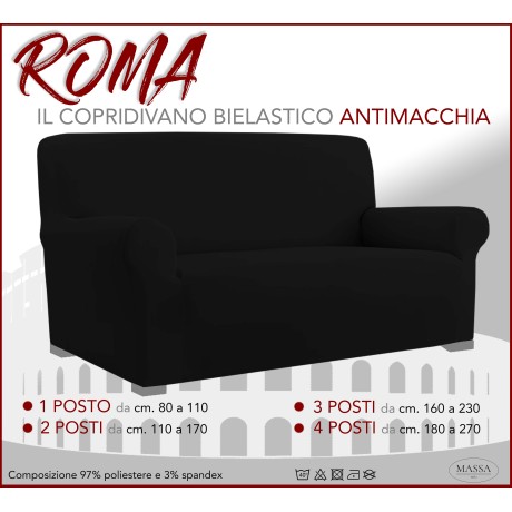 copridivano nero elasticizzato 2