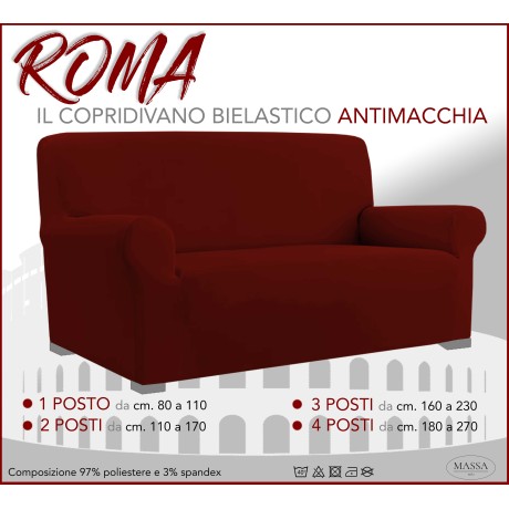 copridivano bordeaux elasticizzato 2