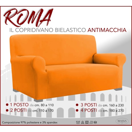 Funda de sofá elástica naranja 2