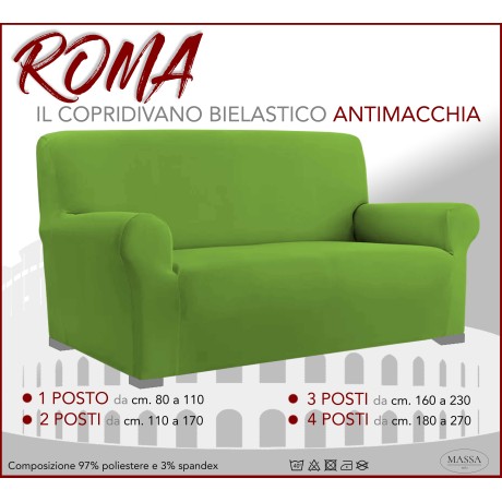 Funda de sofá elástica verde Roma 2
