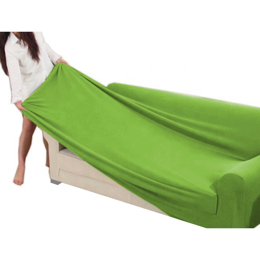 Funda de sofá elástica universal ROMA resistente a las manchas GREEN