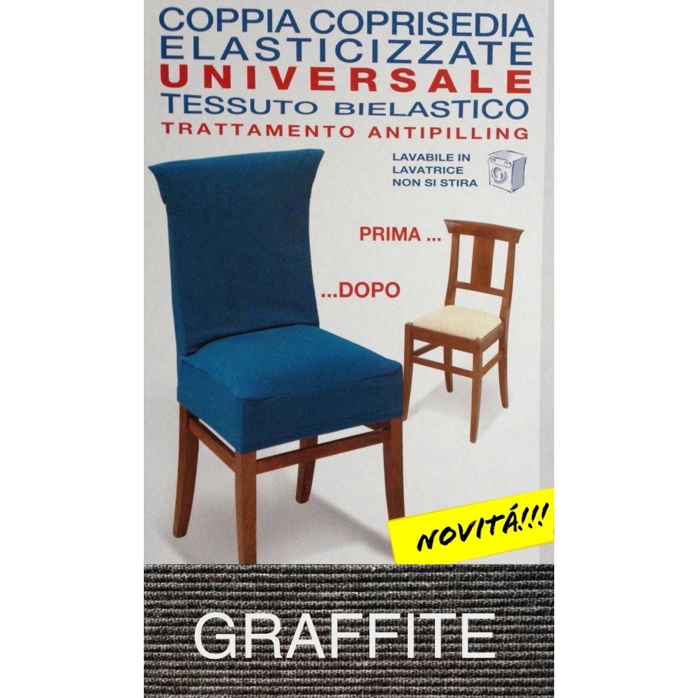 housse de chaise TRONÇON NEW YORK PLEIN DE GRAPHITE