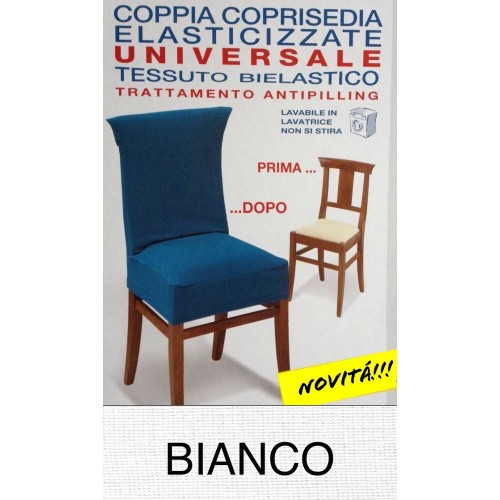 housse de chaise TRONÇON NEW YORK BLANC COMPLET