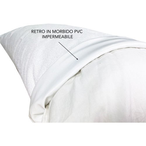FEDERA PVC PLUS © copriguanciale IMPERMEABILE CON CERNIERA IN spugna DI COTONE