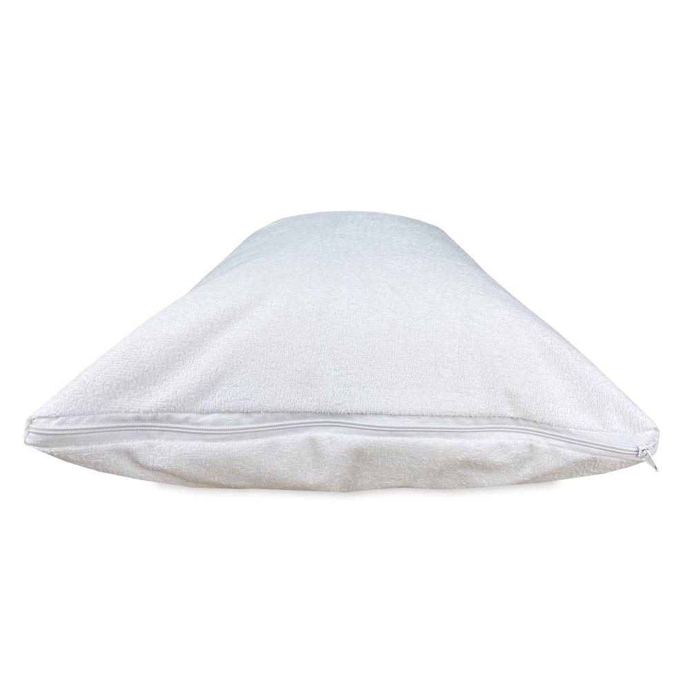 Funda de almohada impermeable PVC PLUS PILLOWCASE © con cremallera en rizo de algodón
