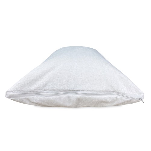 TAIE D'OREILLER COPRIGUANCIALE IMPERMÉABLE À L'EAU AVEC ZIP EN COTON ÉPONGE