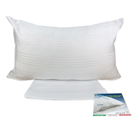 Lot de 2 Taies d’Oreiller FAST 50x80 cm – Coton avec Zip, Résistantes et Lavables