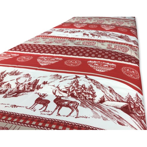 GESTEPPTE © TAGESDECKE ROT TIROLER GERMAGNANO SCHLEIFE Made in Italy