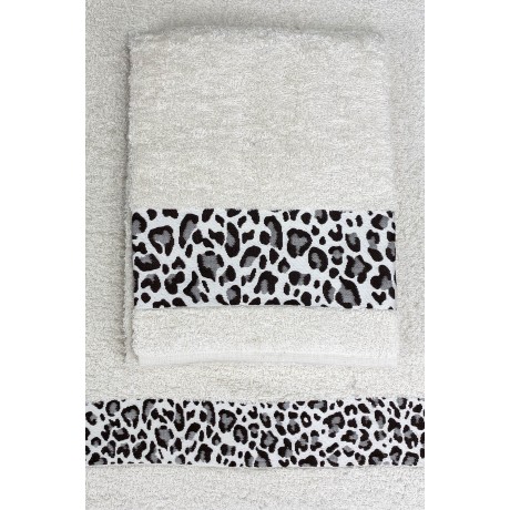 JUEGO DE TOALLAS 1+1 JACQUARD SPONGE FACE y bolso lavable MACULATO beige de invitado 2